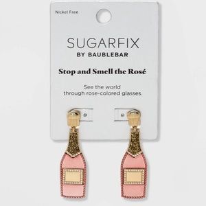 NWT | Sugarfix by BaubleBar | Champagne/Rosé Bottle Earrings